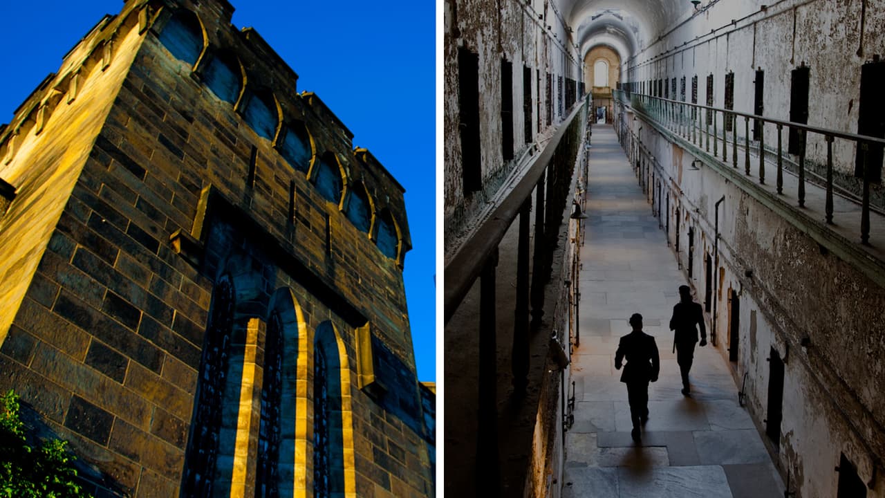 <b>Ciudad pionera</b>: En su día, Eastern State estableció el estándar para la reforma penal, con su arquitectura gótica en forma de castillo y la creencia de sus fundadores, inspirada en los cuáqueros, de que el confinamiento solitario podría ayudar a reformar a los criminales. Se estima que 300 prisiones en cuatro continentes utilizaron el plano de planta distintivo de Eastern en forma de "rueda de carro" como modelo.