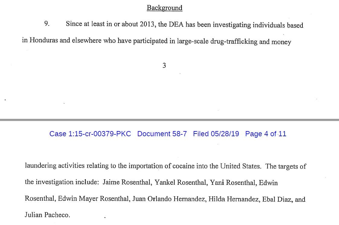 The court document naming Hernandez was originally filed in 2015.