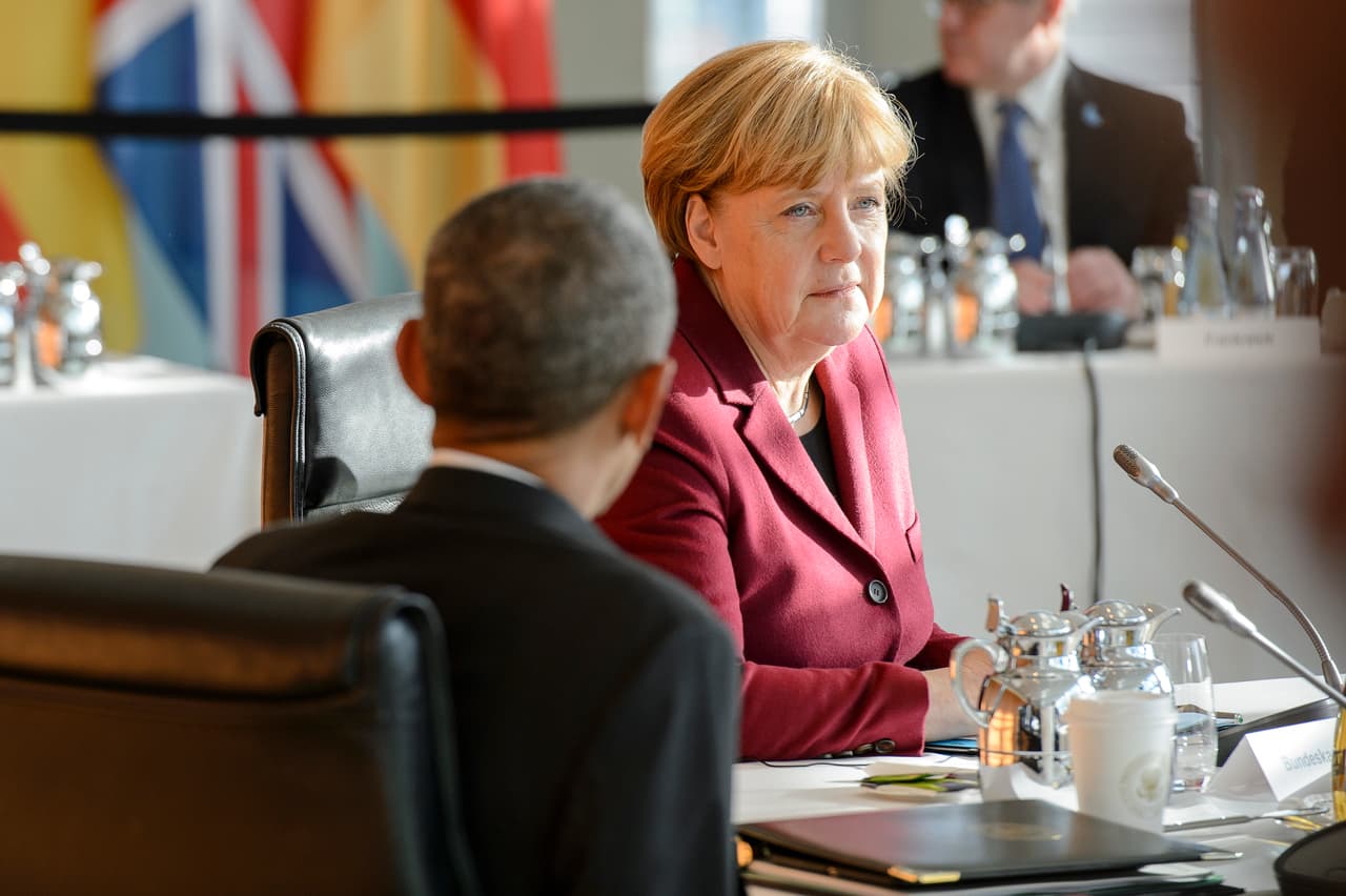 Obama se despidió de su gran aliada, la canciller alemana Angela Merkel.