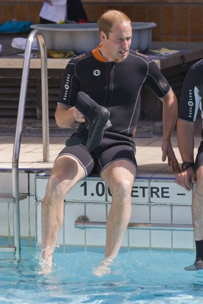 William se dio un alegre chapuzón