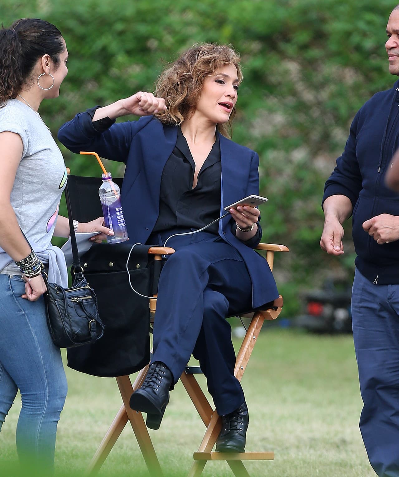 Jenni la pasó muy bien durante el día de filmación.