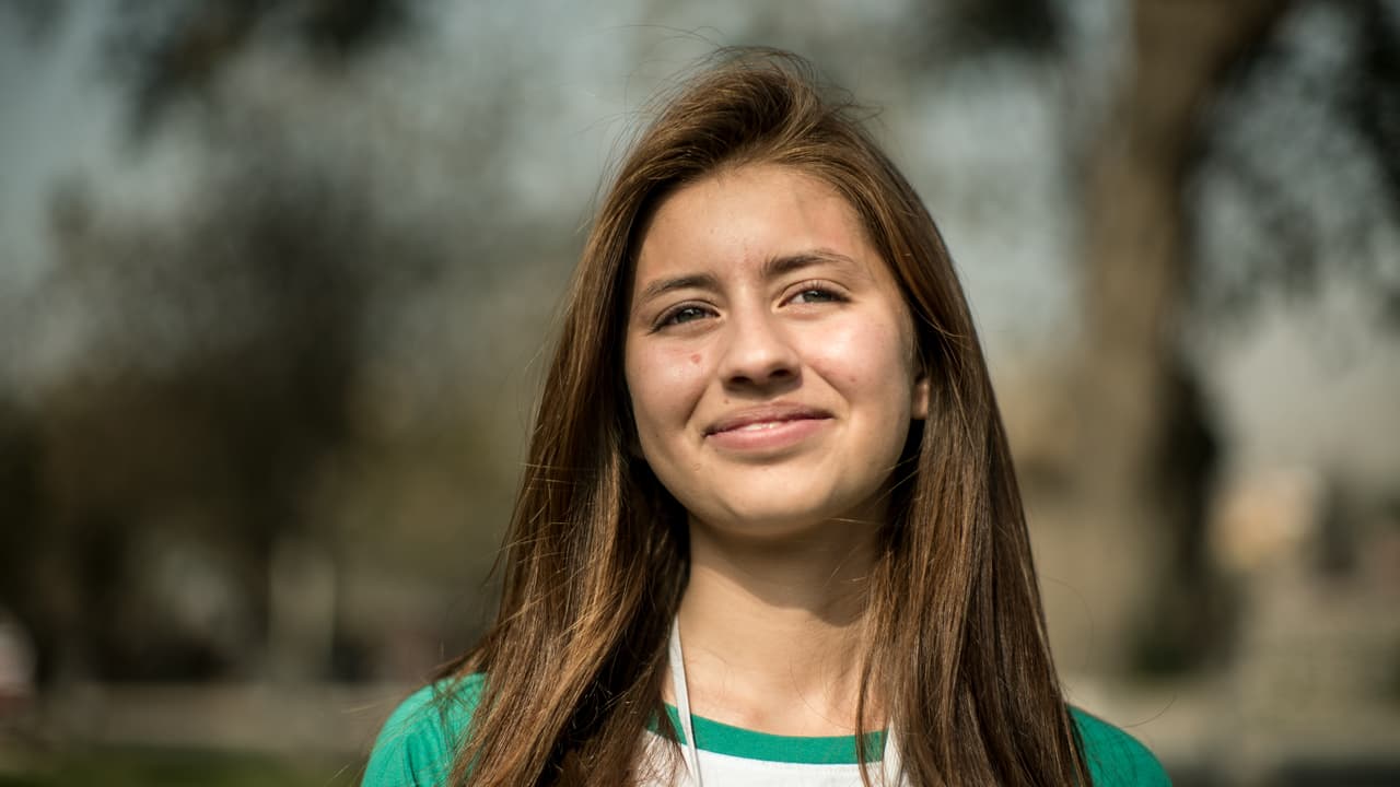 Katalina Rojas tiene 15 años y es chilena. Quiere trabajar con Intel o con Google programando, creando aplicaciones para personas con discapacidad.
<br>