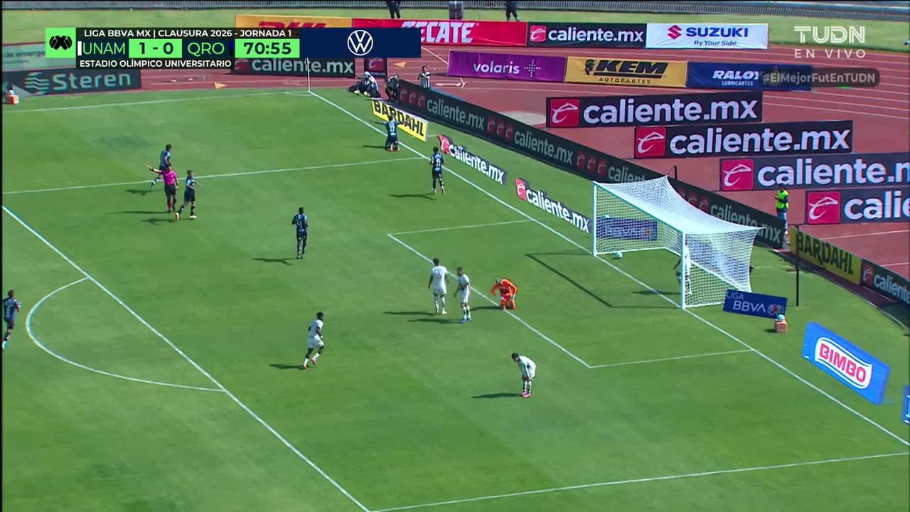¡GOL!  anota para Querétaro. Mateo Coronel