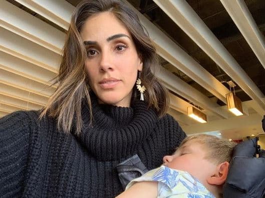 La actriz de 34 años destacó que su primogénito heredó genes por parte de sus abuelos, tanto maternos como paternos.