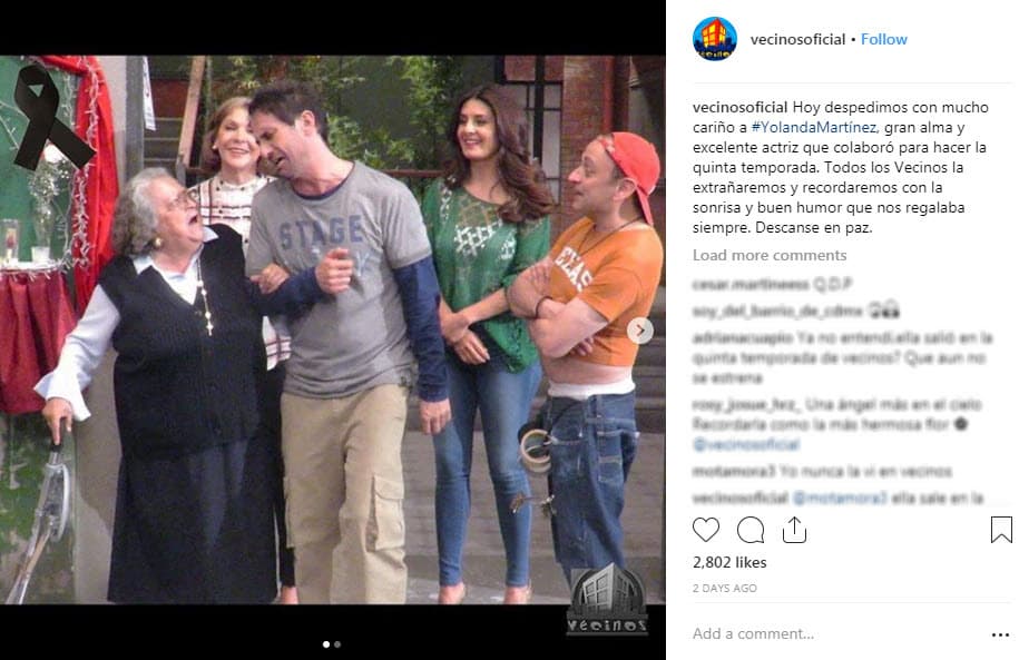 Además, recordaron sus últimos momentos en los foros de grabación publicando algunas fotografías en Instagram.