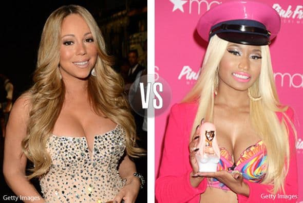 Otra de las archirrivales de Mariah Carey es Nicki Minaj, con quien discutió en plena transmisión de un reality show en 2013. "Controla tu m***, contrólate… Si tienes un *** problema te aguantas”, le dijo Minaj a 'Mimi'.