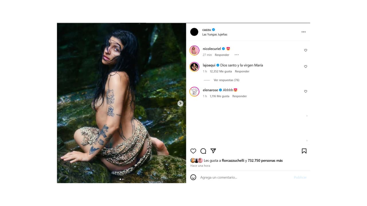 Cazzu se dejó ver como casi nunca.