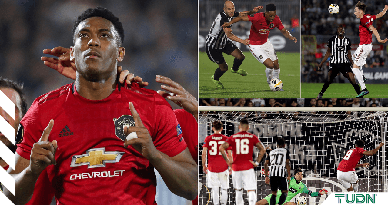 Manchester United sufre en Belgrado pero derrota a Partizan en la Europa League