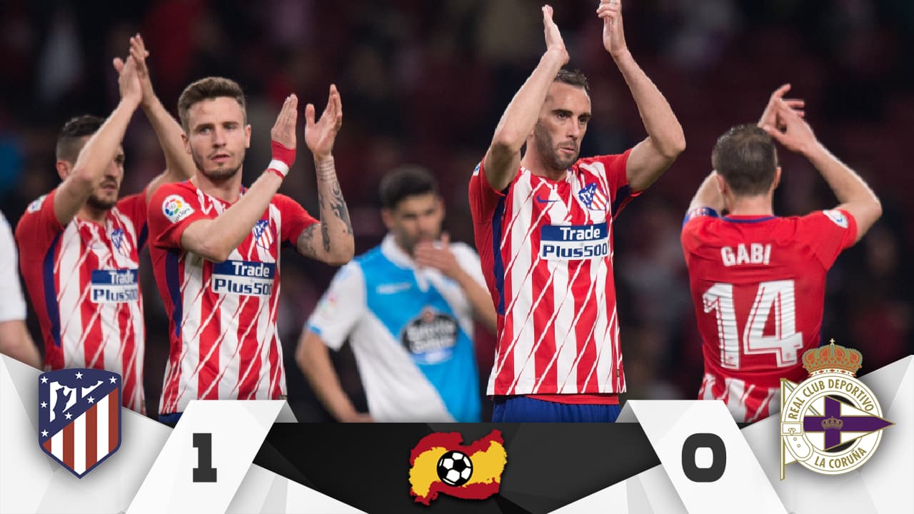 El Atlético gana por la mínima y se alista para el Derbi de Madrid 