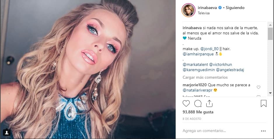 Durante meses negaron tener una relación y en su participación en el programa Mira Quién Baila, también parecía reflexionar sobre su relación con Gabriel Soto: "Si nada nos salva de la muerte, al menos que el amor nos salve de la vida", frase de Pablo Neruda.