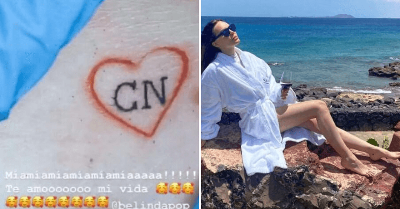 Belinda cubrió el tatuaje que se hizo por Nodal