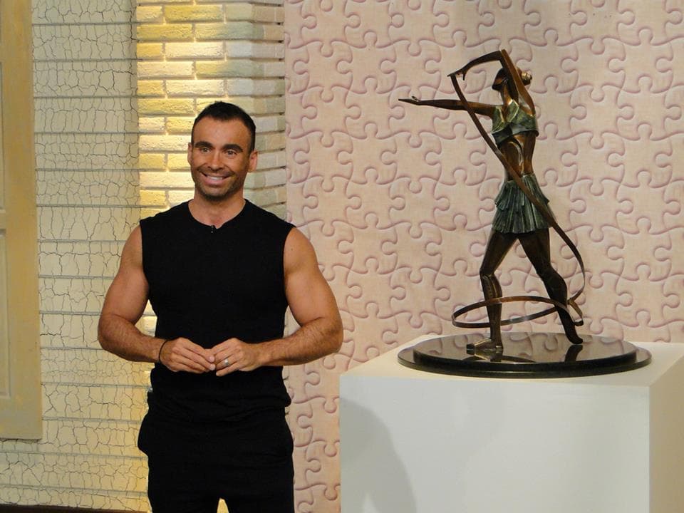 Diego Di Marco listo para comenzar con la rutina de HOY.