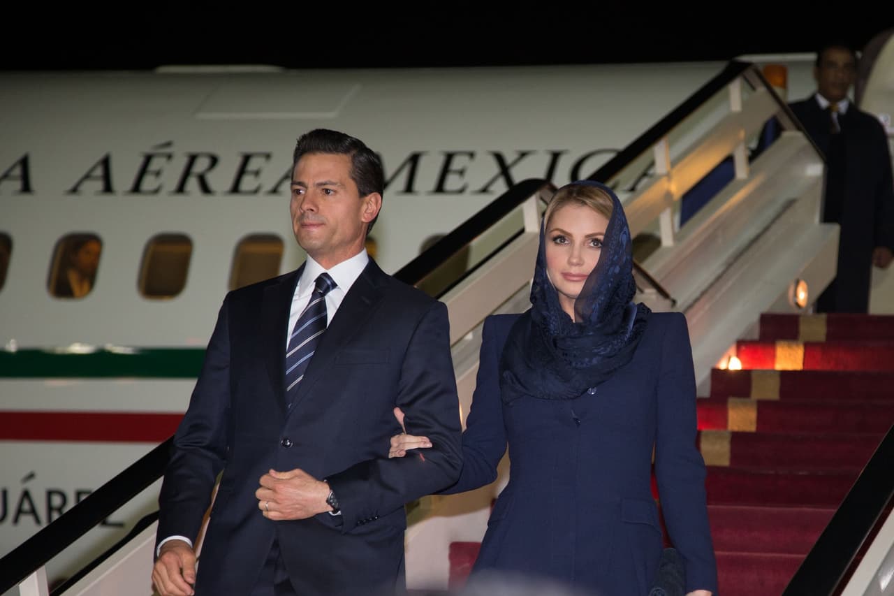 A su llegada a Arabia Saudita.