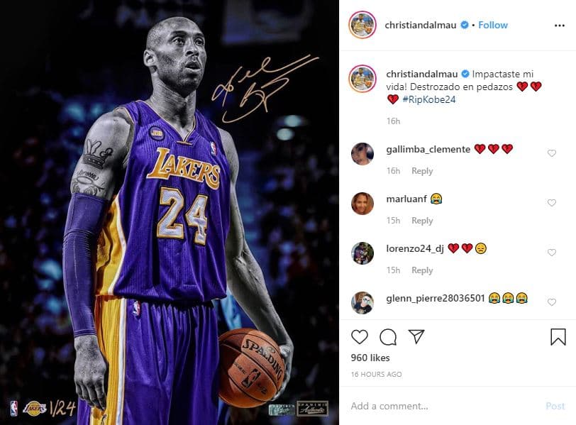 "Impactaste mi vida! Destrozado en pedazos”, dijo Christian Dalmau.