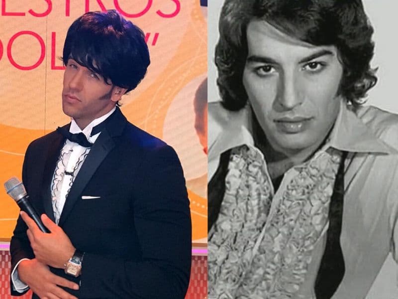 Yisus hizo el papel de Sandro de América, se notó que el chef de la casa estudió muy bien los movimientos del cantante argentino.