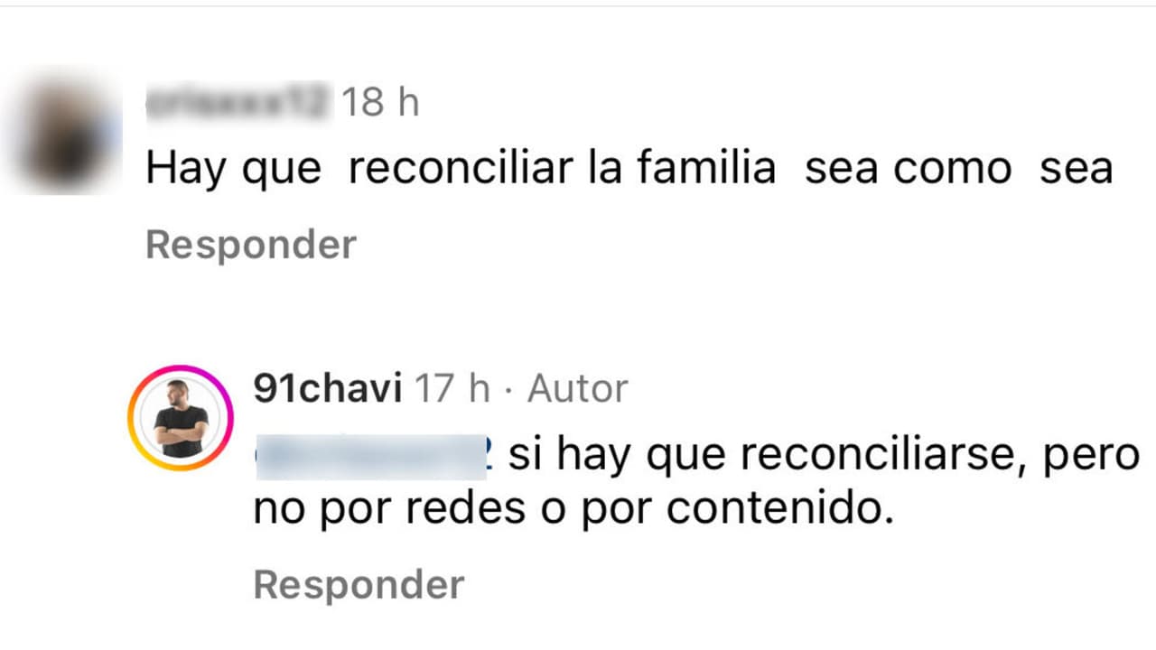 Así respondió Chavi a quien le pide "reconciliar a la familia".