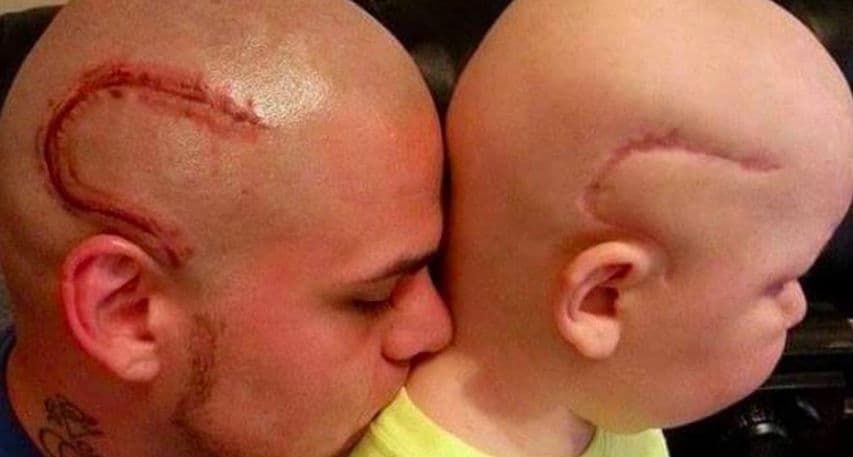 Josh Marshall y su hijo Gabriel