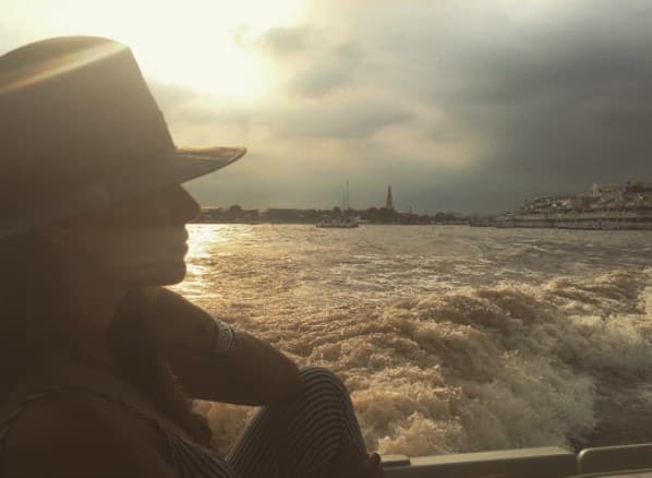 Galilea Montijo nos regala una bella vista del atardecer en Bangkok, Tailandia.