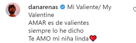 La estrella de 
<b>Médicos, Línea de Vida</b>, le contestó con estas amorosas palabras: "Te amo, mi niña linda". 
<br>
