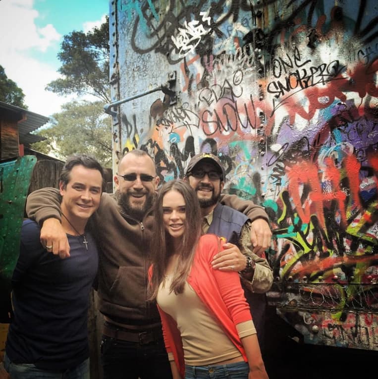 Jorge Gallegos, el director de escena Eric Morales y Fabiola.