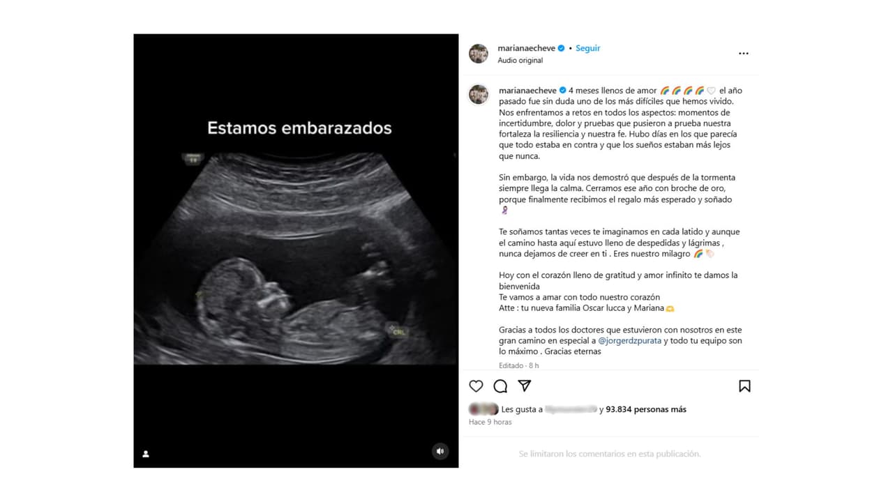 Así dio a conocer que está esperando su segundo bebé.