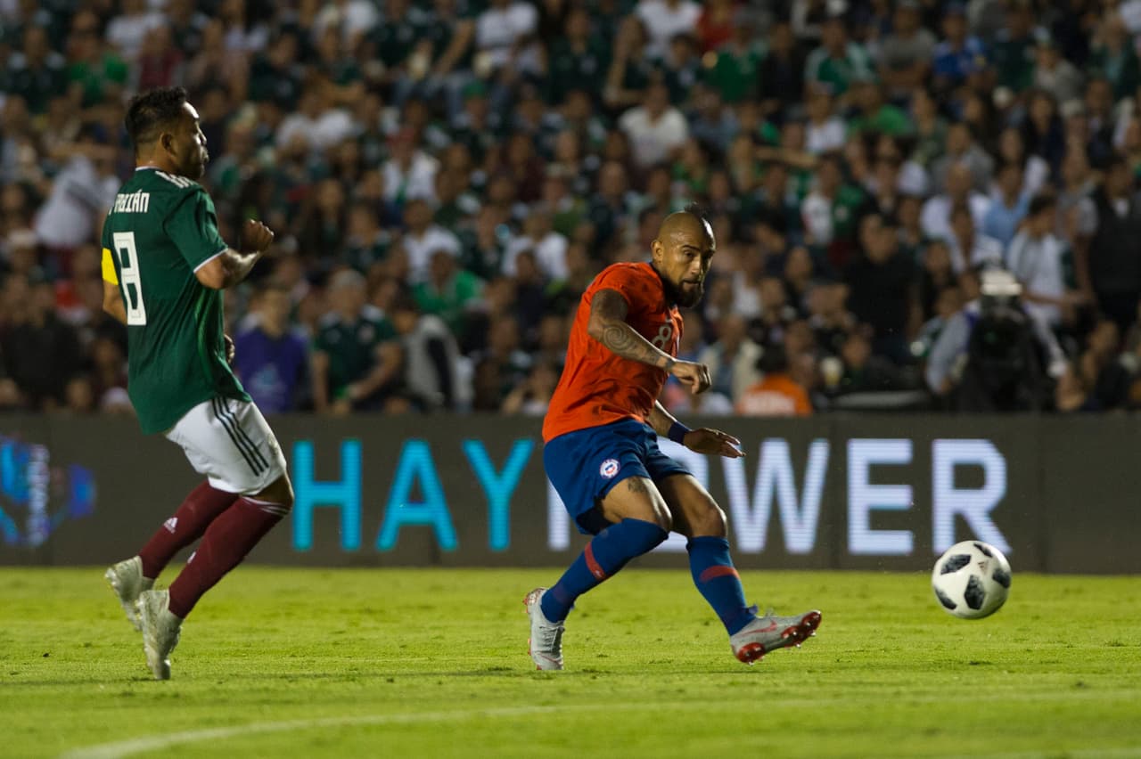 Chile tuvo en Arturo Vidal al eje en el medio campo, en un equipo que mostró mucho equilibrio durante el partido.