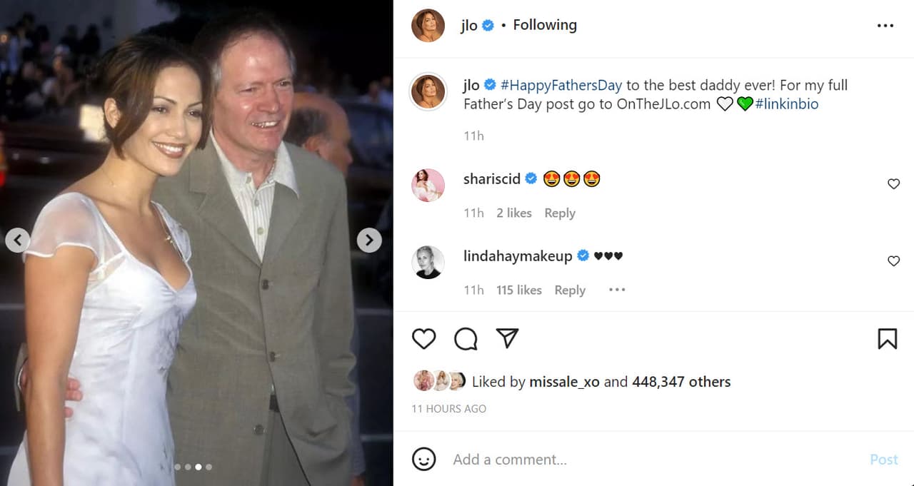 Además, JLo tampoco suele compartir mucho acerca de él. Pero en junio de 2016, reconoció que lo que más valora es la aprobación de su padre.
<br>