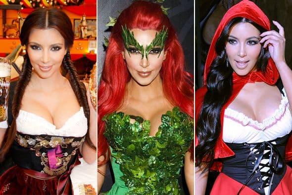 Kim Kardashian adora disfrazarse y aquí tenemos la selección de sus atuendos más coquetos y originales.