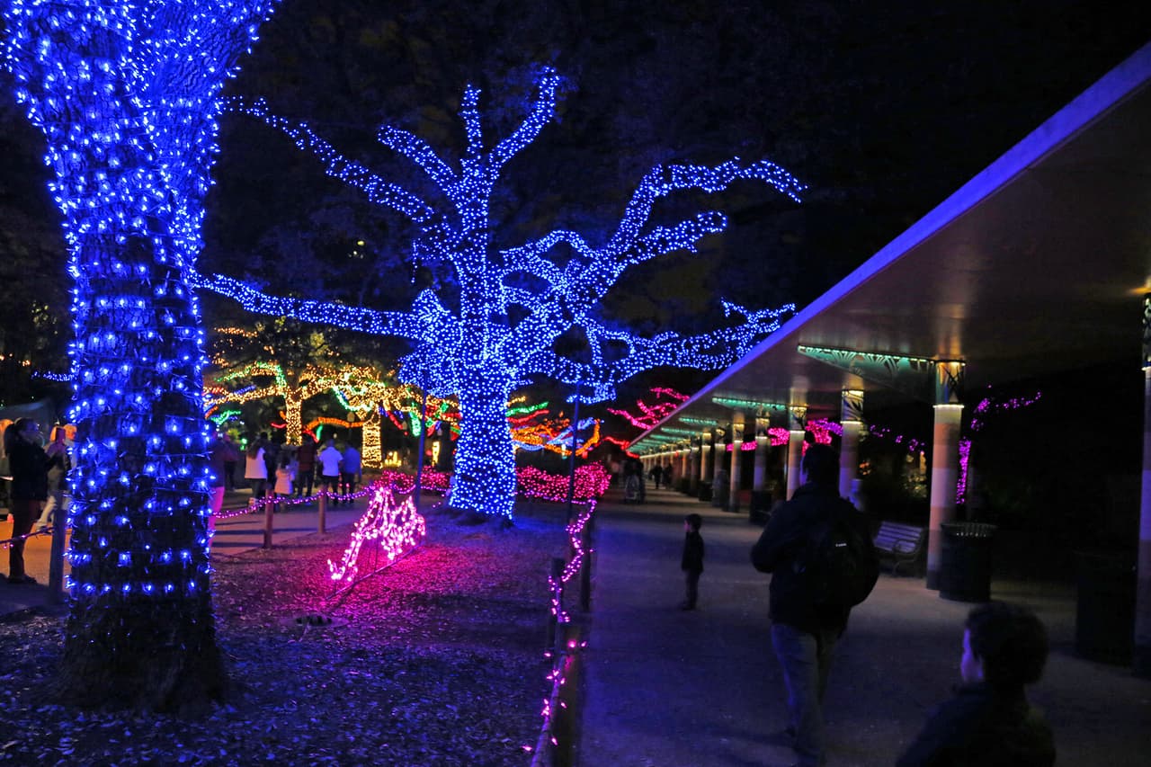 Más de 2 millones de luces de colores conforman un escenario fantasioso para el regocijo de los visitantes.