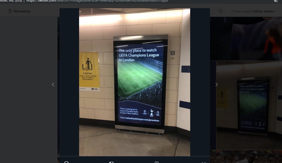 Así apareció la campaña en el metro londinense.