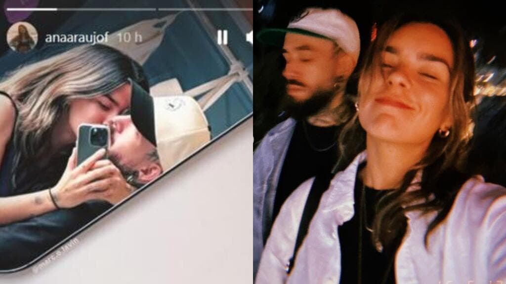 La foto de la izquierda es con la que Ana Araujo parece dar a conocer su presunto nuevo noviazgo mientras Pablo Lyle permanece preso en EEUU.