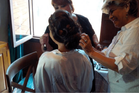 Ana Patricia dijo sentirse feliz de poder compartir ese momento tan especial de una novia con la mamá de su ahora marido.