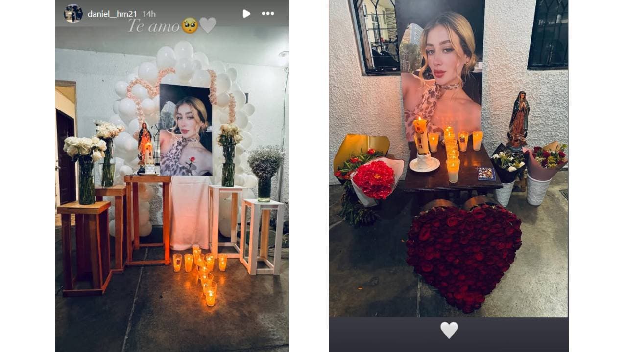 Daniel Márquez mostró los altares en honor a su supuesta hermana, Valeria Márquez.