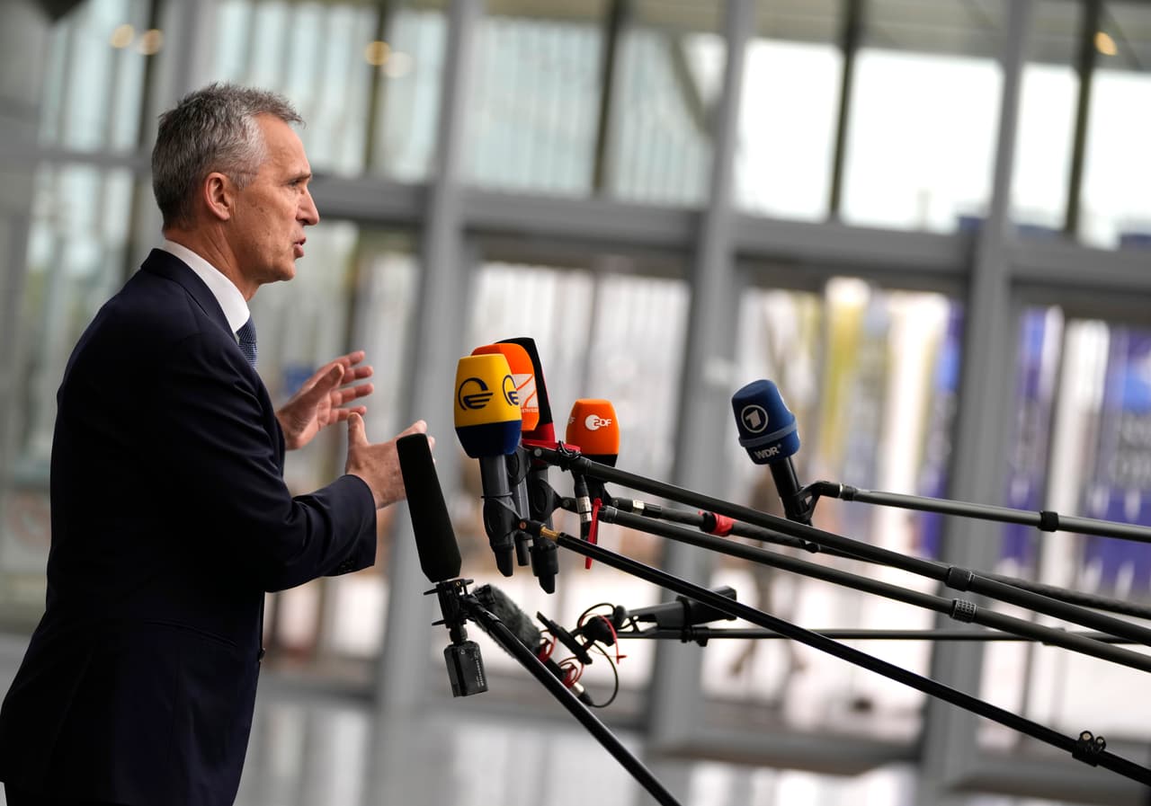 Secretario general de la OTAN, Jens Stoltenberg, en la sede de la alianza atlántica en Bruselas. (AP Photo/Virginia Mayo)