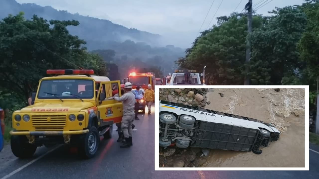 Un autobús lleno de migrantes de distintas nacionalidades se volcó en Honduras