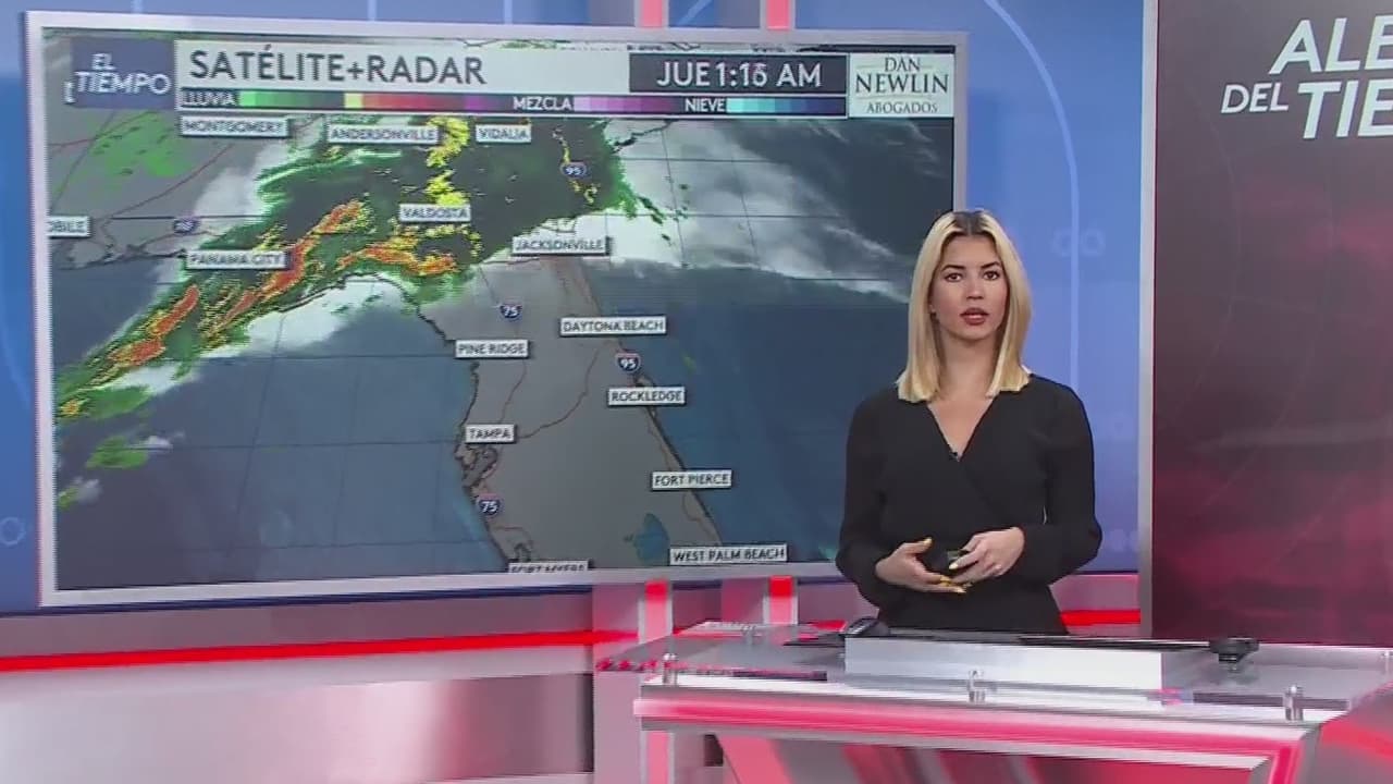 Alerta por tiempo severo en Florida Central: Tormentas fuertes tras llegada de un frente frío