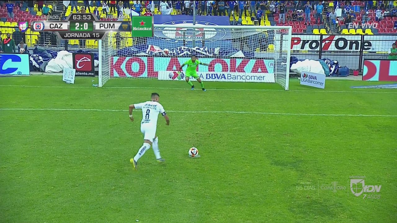 Pablo Barrera descuenta para Pumas desde los 11 pasos