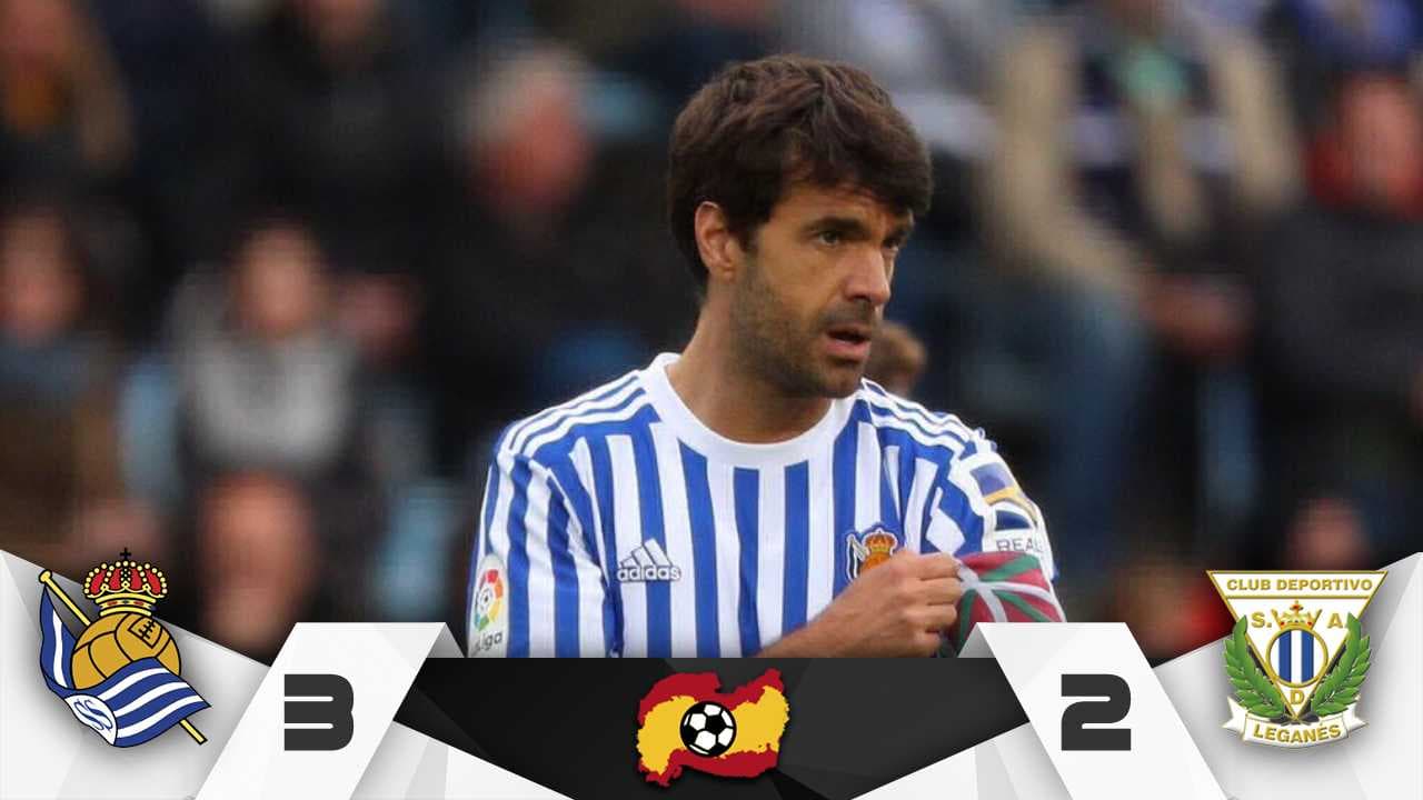 Moreno y la Real Sociedad despidieron a Xabi Prieto con triunfo ante Leganés 