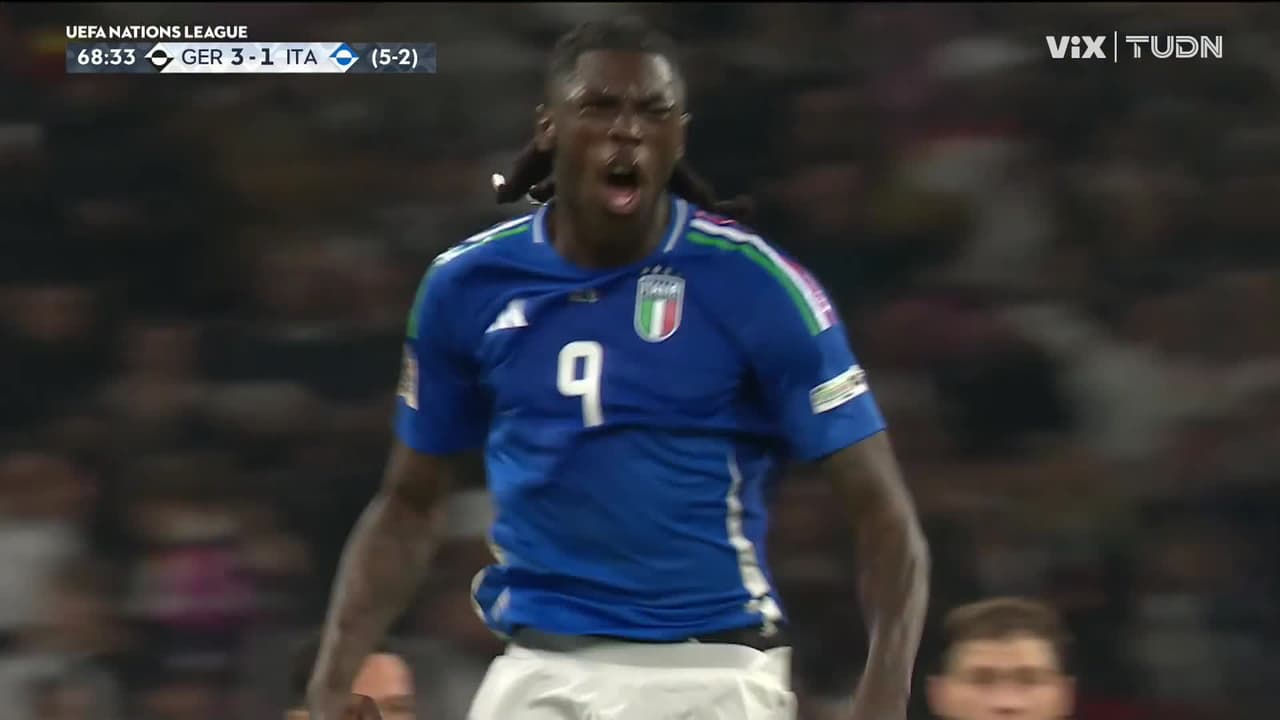 ¡Doblete de Kean! Moise pone el balón en el ángulo para acercar a Italia