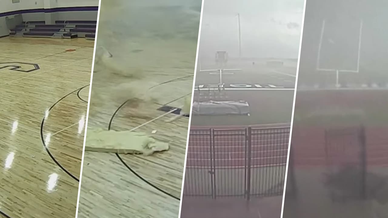 Revelan videos del momento en que el tornado EF-3 destruyó escuela en Jacksboro