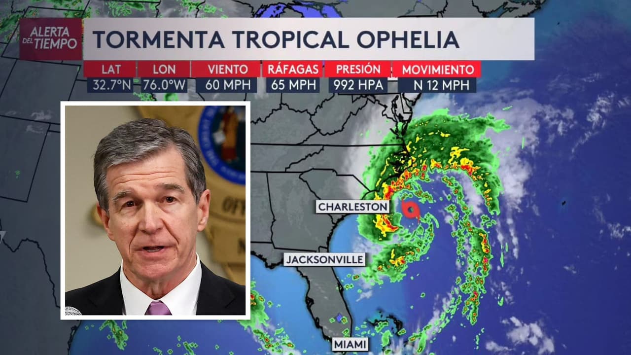 La tormenta tropical Ophelia se intensifica, tras declaratoria de estado de emergencia para Carolina del Norte
