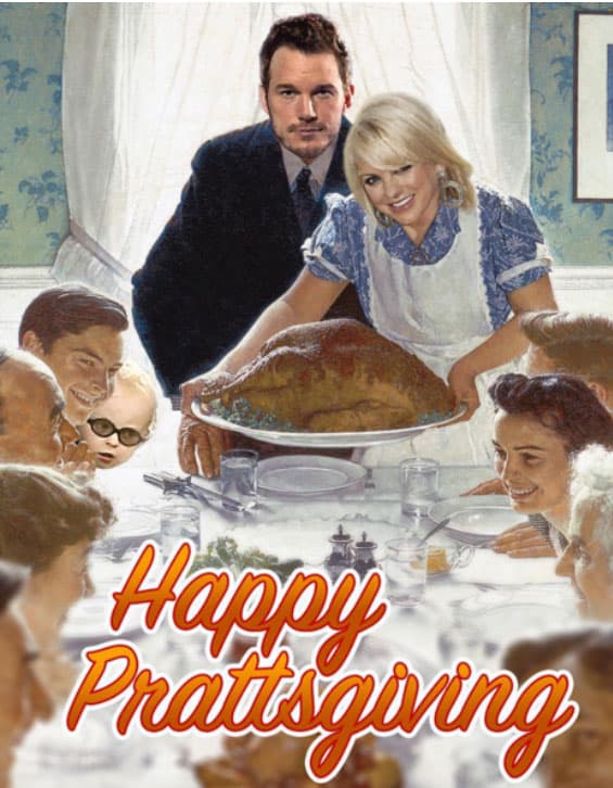 Chris Pratt y Anna Faris jugaron con esta divertida imagen.