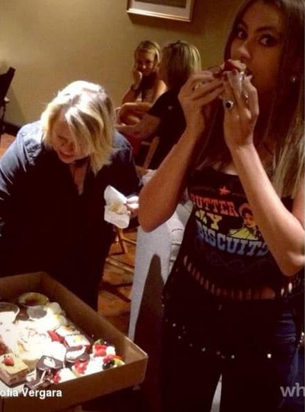 Con el bocado en la boca. ¡Qué delicia!