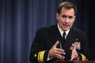 El contraalmirante John Kirby, portavoz del Departamento de Estado.