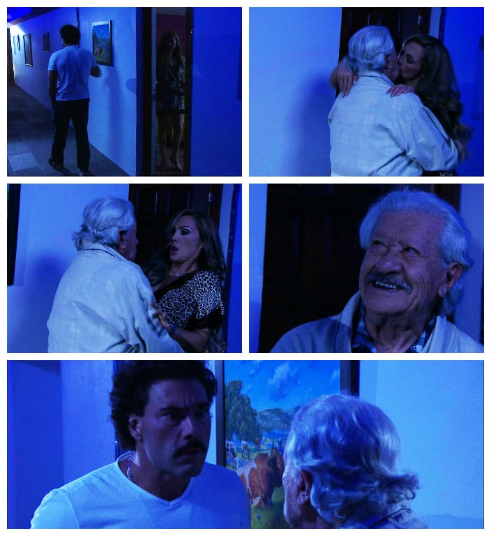 Pero Estefany no se dio por vencida fácilmente. Quiso atraparlo en medio de la oscuridad y darle un beso, ¡pero a quien se encontró fue a Don Porfirio! ¡Qué metida de pata!