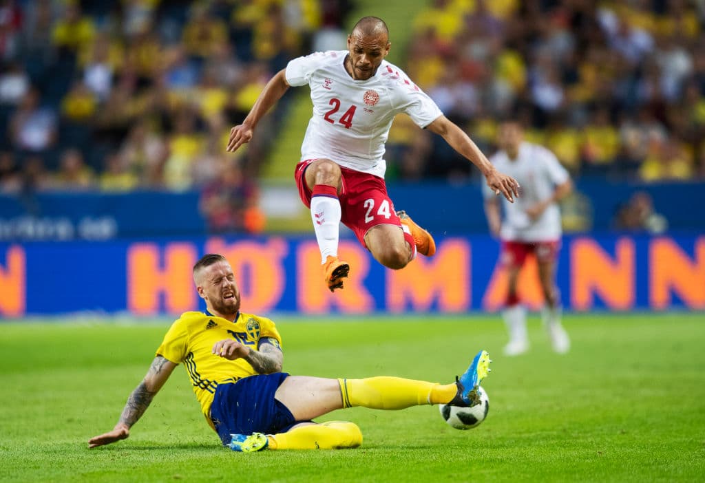 Martin Braithwaite, ahora jugador del Girondins de Burdeos de la Ligue 1 francesa, tiene la oportunidad de jugar por su país en la Copa Mundial. Tiene 27 años y acumula 19 llamados nacionales.