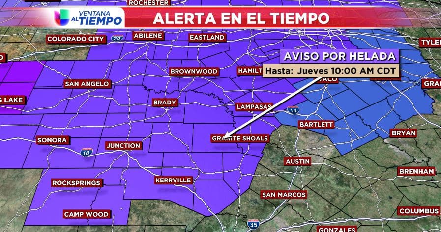 Temperaturas en Texas llegarán hasta los 27 grados