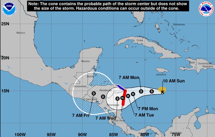 La tormenta tropical Eta rompe récord de actividad de una temporada de huracanes y marcha hacia Nicaragua y Honduras