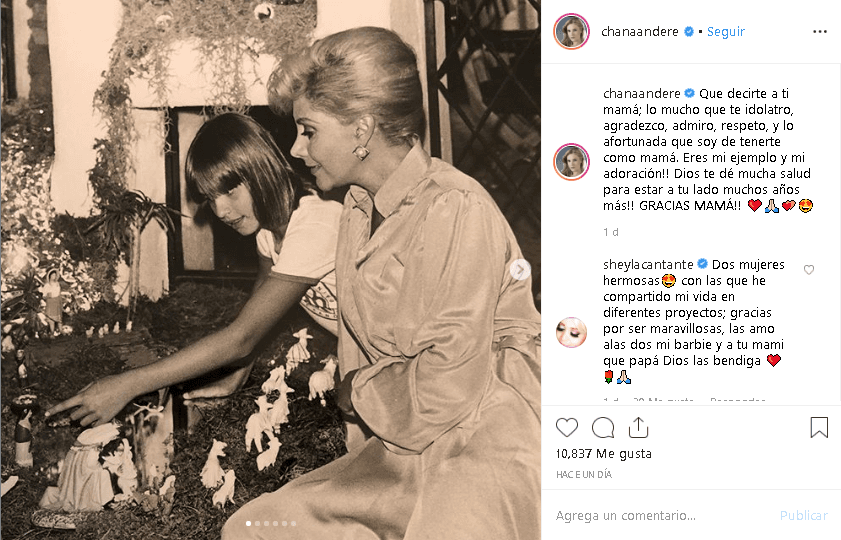 <a href="https://www.univision.com/programas/novelas/chantal-andere-una-actriz-dedicada-a-las-villanas-de-telenovela-fotos">Chantal Andere</a> también escribió este mensaje para su madre, la primera actriz Jacqueline Andere: "¿Qué decirte a ti mamá?, lo mucho que te idolatro, agradezco, admiro, respeto, y lo afortunada que soy de tenerte como mamá".