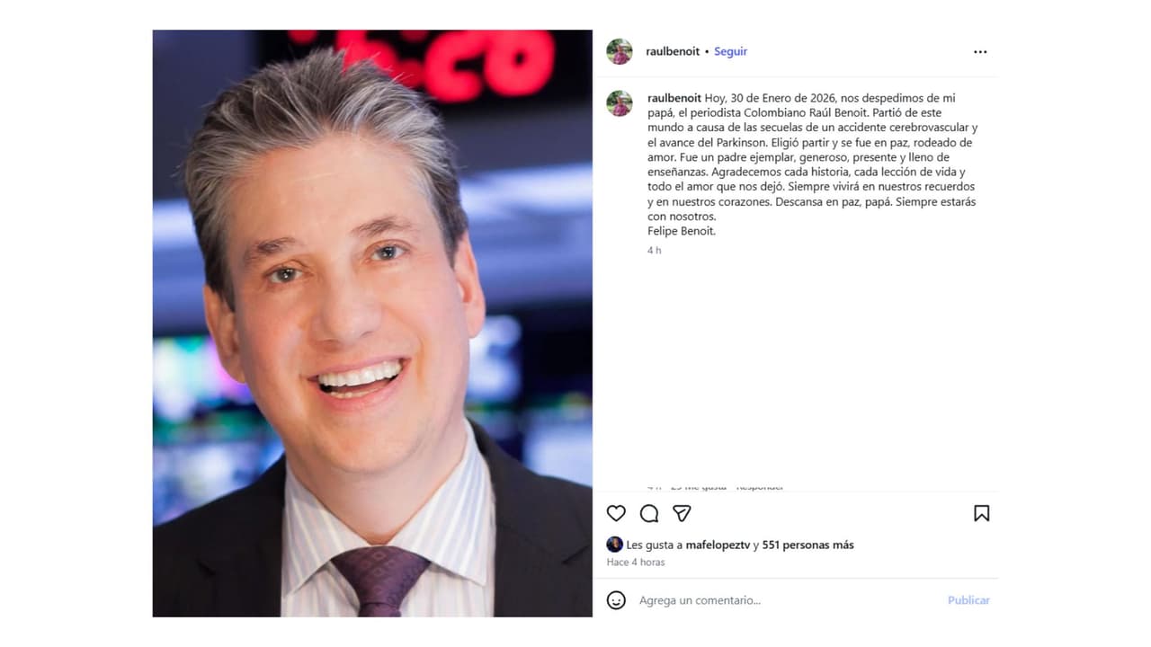 Así se dio a conocer la muerte de Raúl Benoit.